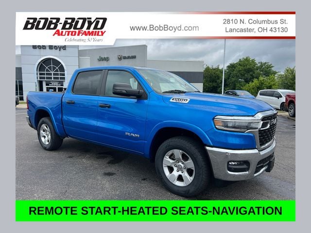2025 RAM 1500 Big Horn/Lone Star in Hydro Blue Pearlcoat — front three-quarter view