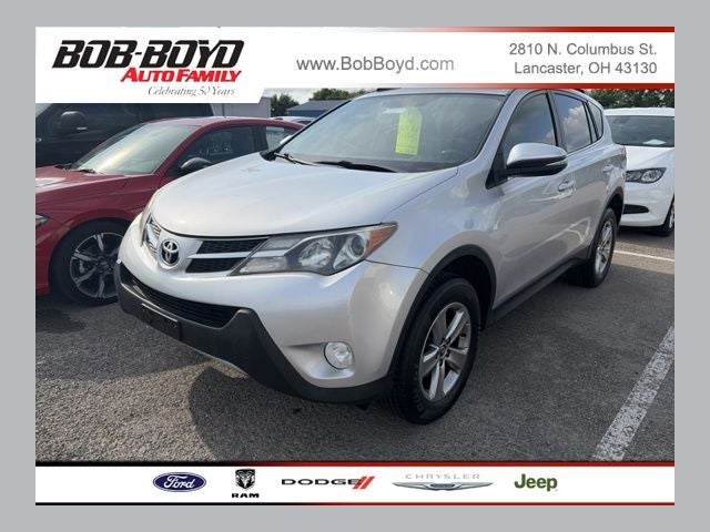 2015 Toyota RAV4 XLE in Classic Silver Metallic — front three-quarter view