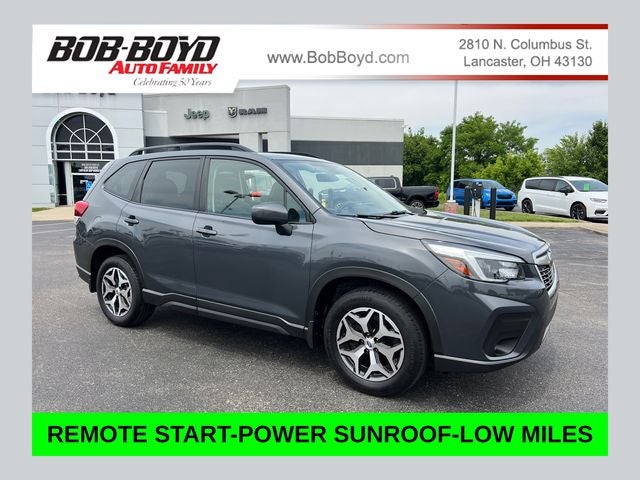 2021 Subaru Forester Premium in Magnetite Gray Metallic — front three-quarter view