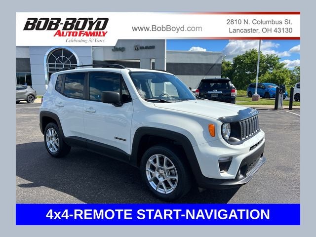 2022 Jeep Renegade Latitude in Alpine White Clearcoat — front three-quarter view