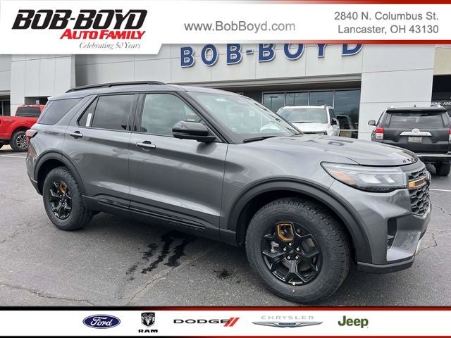 2026 Ford Explorer TREMOR in Carbonized Gray Metallic — front three-quarter view