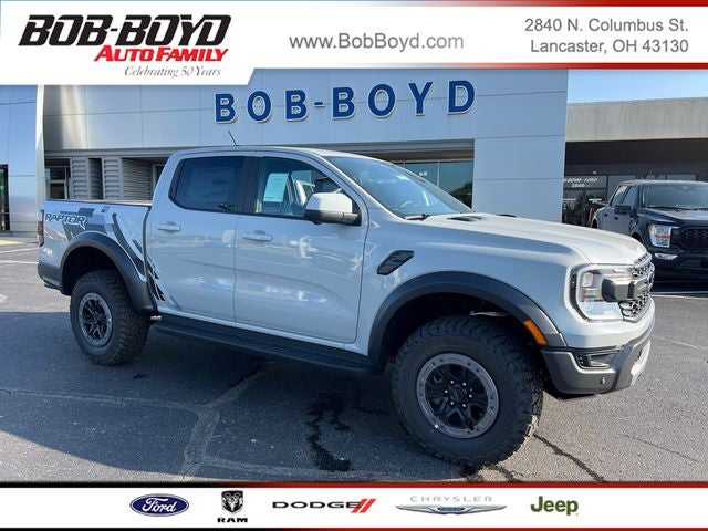 2026 Ford Ranger Raptor in Avalanche — front three-quarter view