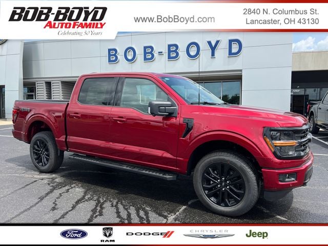 2026 Ford F-150 XLT in Ruby Red Metallic — front three-quarter view