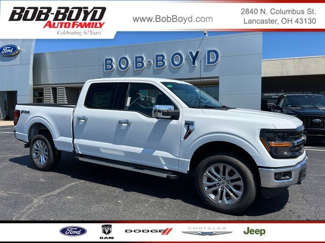 2026 Ford F-150 XLT in Oxford White — front three-quarter view