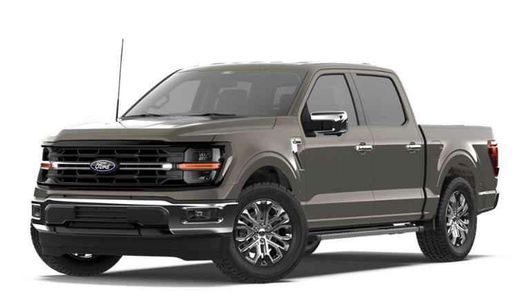 2026 Ford F-150 XLT in Marsh Gray — front three-quarter view