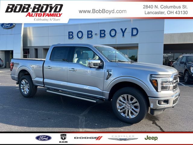 2026 Ford F-150 Lariat in Iconic Silver Metallic — front three-quarter view