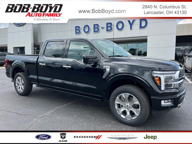 2026 Ford F-150 Platinum in Agate Black Metallic — front three-quarter view