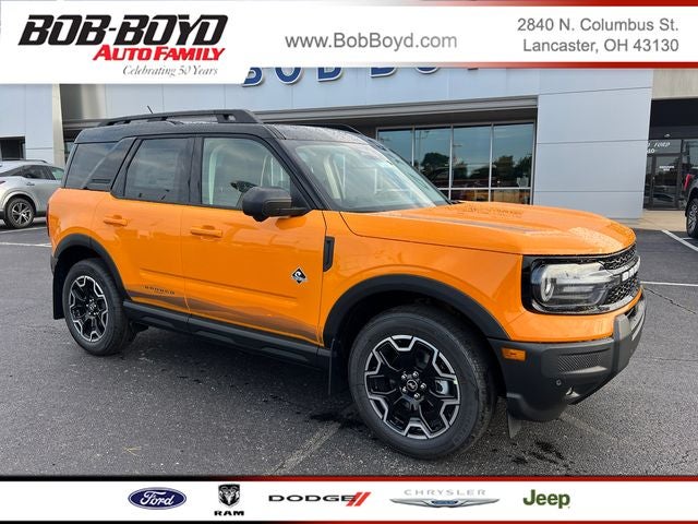 2026 Ford Bronco Sport Outer Banks in Orange Fury Metallic Tri-Coat — front three-quarter view