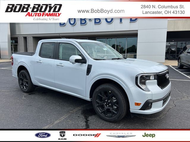 2026 Ford Maverick Lobo High in Space White Metallic — front three-quarter view
