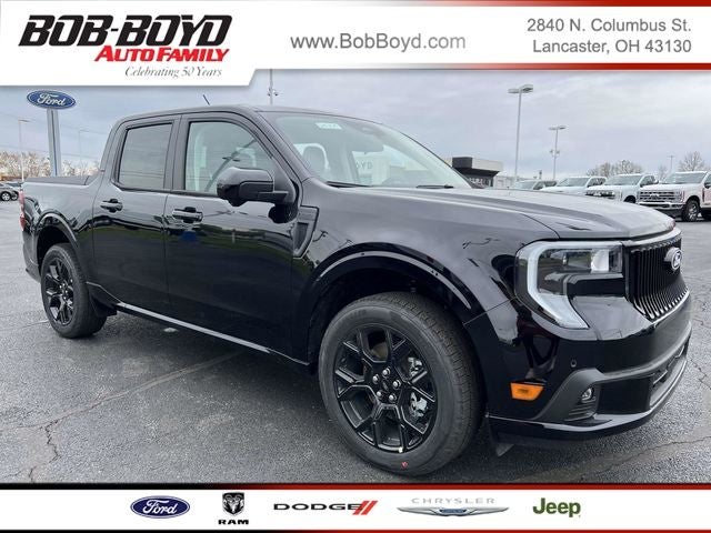 2025 Ford Maverick Lobo High in Shadow Black — front three-quarter view