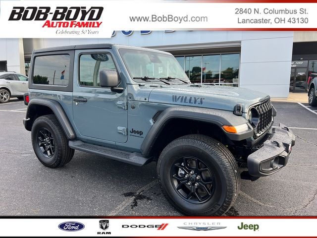 2026 Jeep Wrangler Sport in Anvil Clearcoat — front three-quarter view