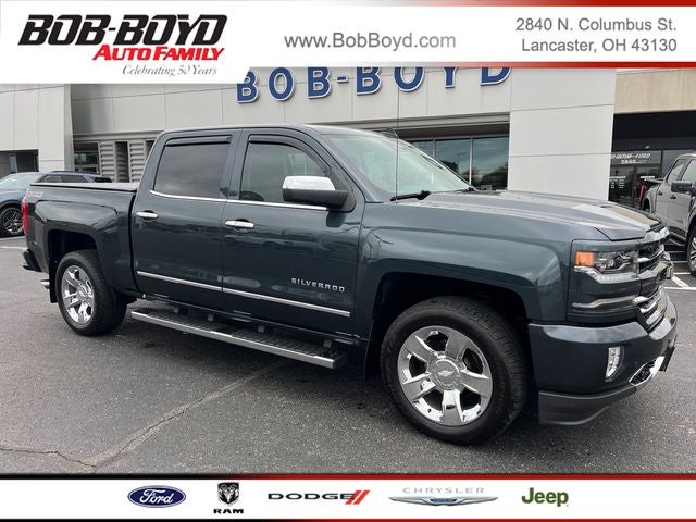 2017 Chevrolet Silverado 1500 LTZ in Graphite Metallic — front three-quarter view